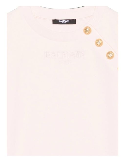 Felpa, bambina, logata. BALMAIN | BZ4B30 Z3183508OR